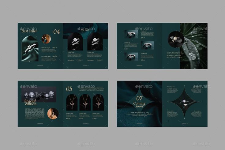 Square Jewelry Catalogue Jewellery Catalogue, Jewellery Magazine, Simple Website Design, Jewelry Portfolio, Brochure Design Creative, Square Jewelry, Jewelry Magazine, Product Catalogue, Simple Website