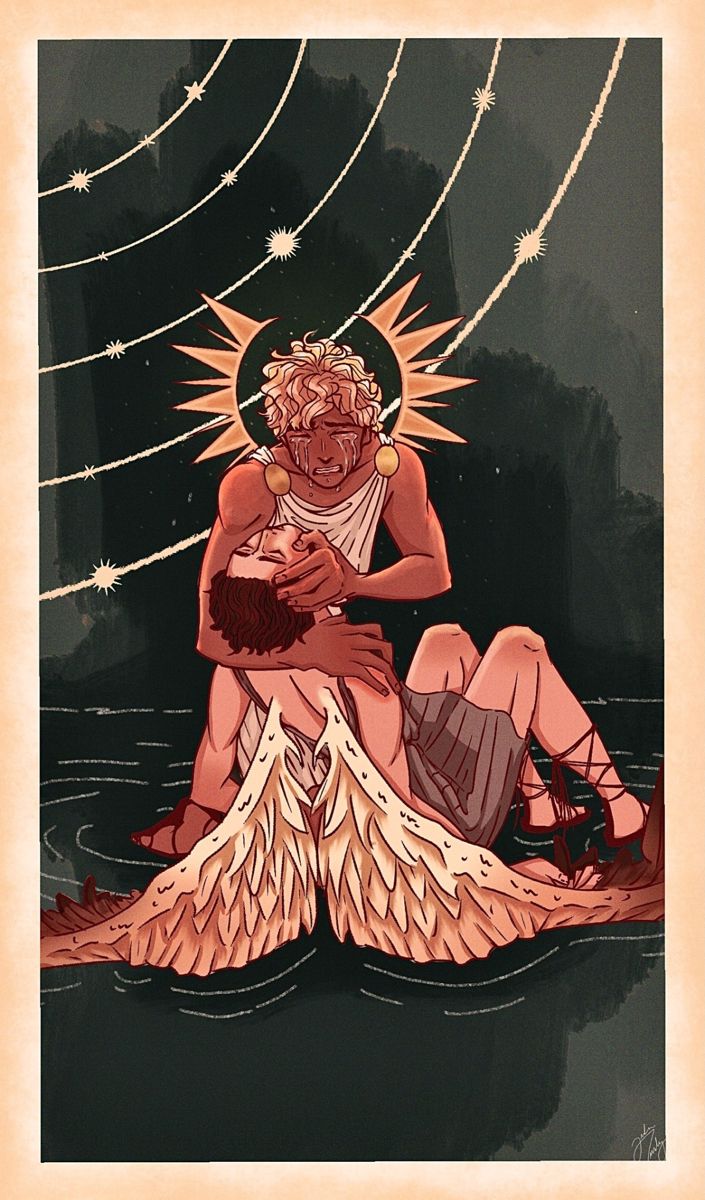 an illustration of a woman sitting on the ground with her head in her hands and eyes closed