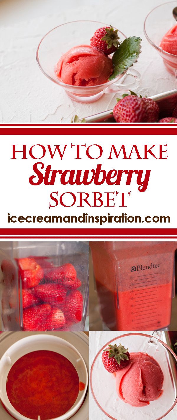 how to make strawberry sorbet