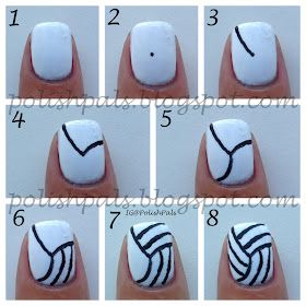 Volleyball Nail Art, Volleyball Nails, Polo Photography, Minion Nails, Sports Nails, Volleyball Stuff, Volleyball Humor, Volleyball Inspiration, Curved Nails