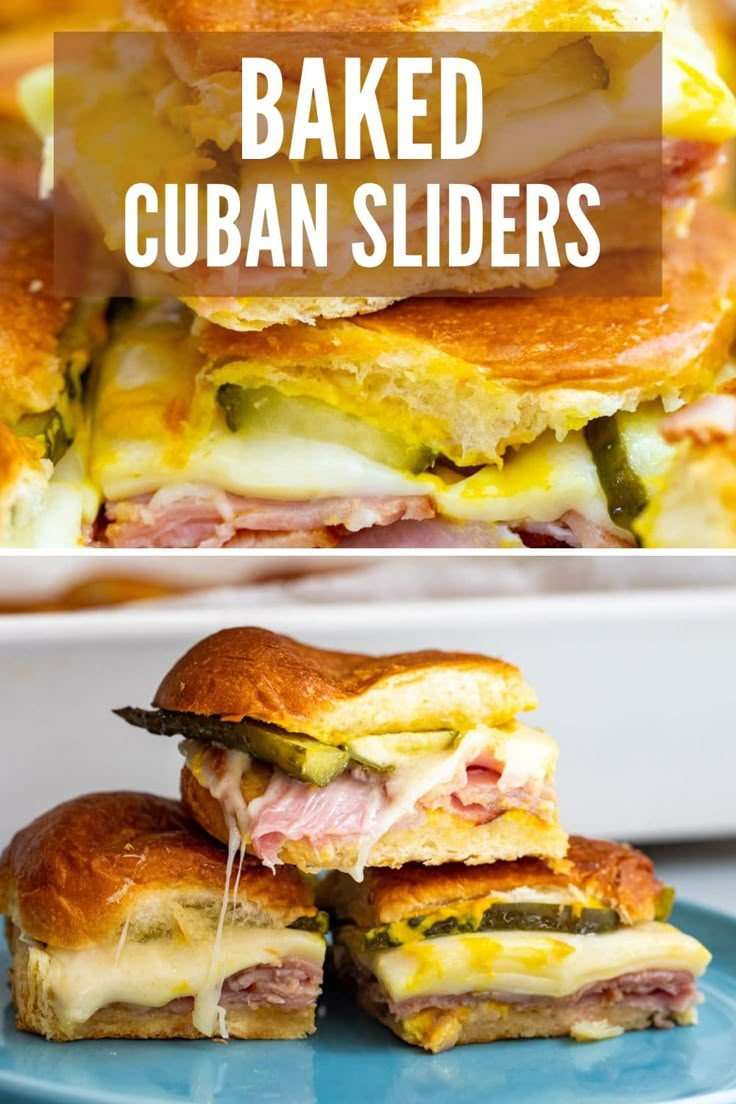 baked cuban sliders with ham, cheese and jalapeno peppers on top