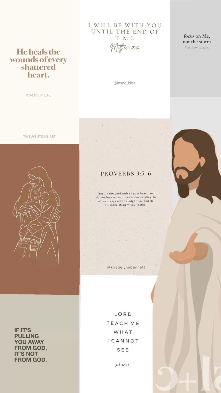 an image of jesus holding the cross in different colors and font styles, including white