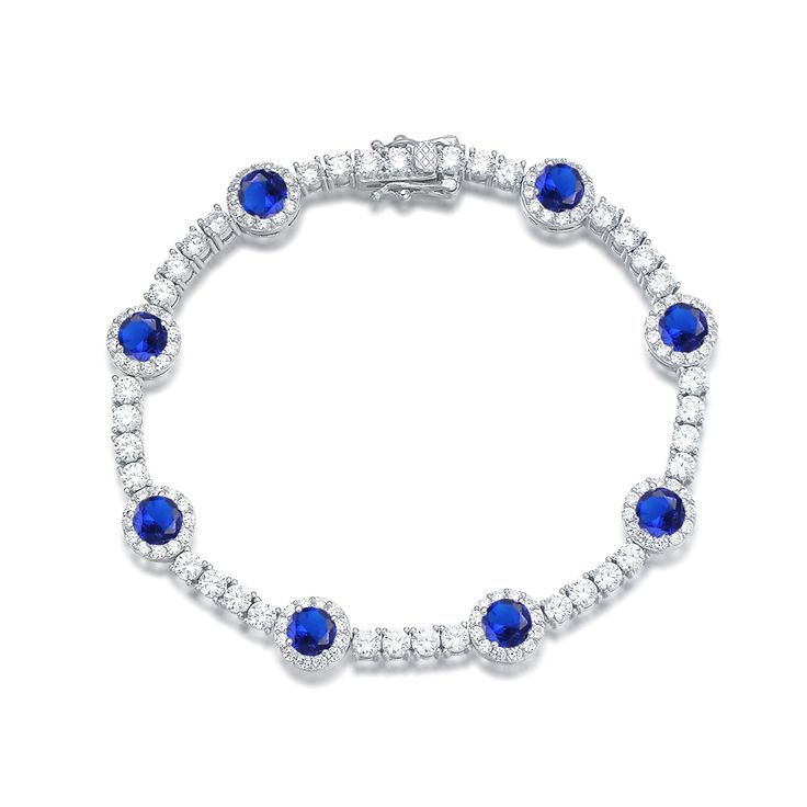 PRICES MAY VARY. ✦SAPPHIRE BRACELET✦ This beautiful round blue sapphire bracelet is modern and classic. The tennis bracelet is halo-set with 8 pieces sapphire stones, make the bracelet look so sparkling and stylish. Wearing it you will be more shinning in any occasions. ✦SEPTEMBER BIRTHSTONE BRACELET✦ Elegant created blue sapphire bracelet is known as the wisdom stone and will bring you peace and wellness of mind. This sparkling and colorful tennis-style bracelet is a great look any time. ✦TENNI Royal Blue Round Jewelry For Anniversary, Crystal Gemstone Bracelet For Anniversary, Anniversary Crystal Gemstone Bracelet, Gemstone Tennis Bracelet Gift, Cubic Zirconia Round Jewelry For Birthday, Blue Gemstone Jewelry For Birthday Gift, Round Cubic Zirconia Jewelry For Birthdays, Round Cubic Zirconia Jewelry For Birthday, Birthday Jewelry With Round Cubic Zirconia