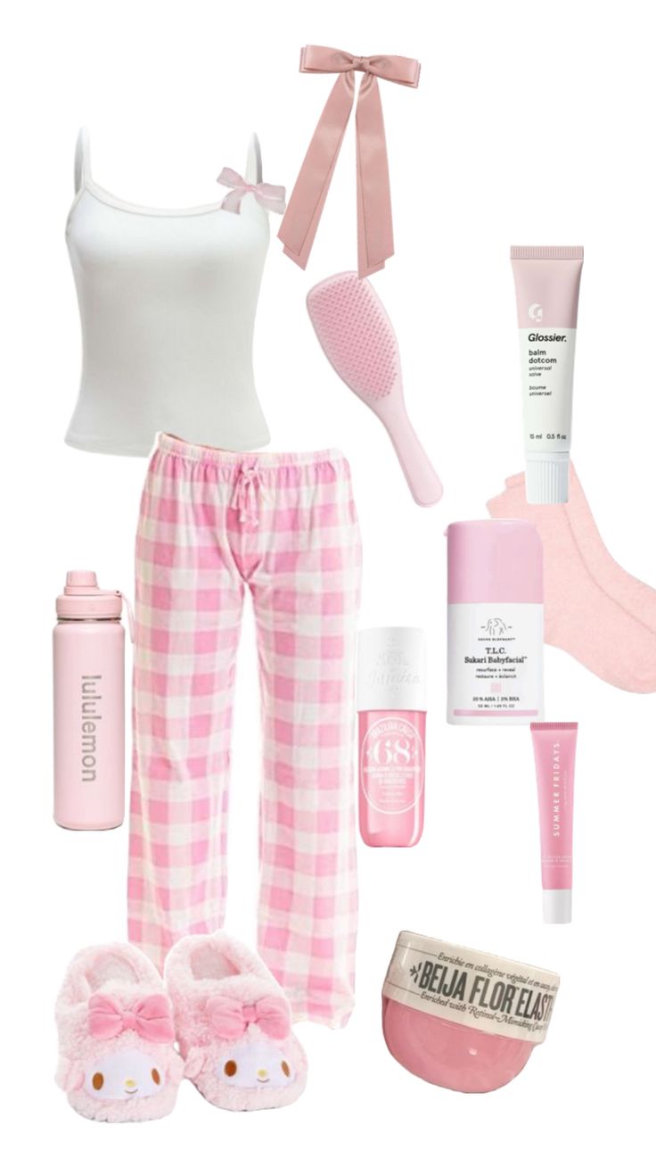 #myfirstshuffle Girly Must Haves, Aesthetic Must Haves, Aesthetic Night Routine, Pijamas Women, Bag Y2k, Clean Girl Aesthetic, Diy Vetement, Bow Print, Outfit Inspo Casual