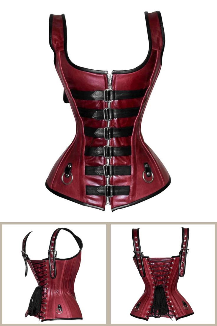 corset top Fitted Faux Leather Corset For Club, Faux Leather Fitted Corset For Club, Punk Strapped Fitted Harness, Overbust Straps Corset, Steampunk Leather Corset For Cosplay, Club Corset Belt With Boned Bodice Overbust, Overbust Corset Belt With Boned Bodice For Club, Faux Leather Corset With Corset Back, Gothic Corset With Straps