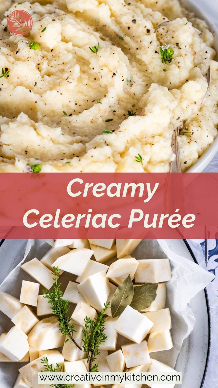 This celeriac puree offers a creamy and sophisticated alternative to traditional mashed potatoes. Not only is it easy to prepare, but it’s also a nutritious, low-carb option. Moreover, this recipe is dairy-free and vegan, making it an excellent choice for various dietary preferences. Celeriac Puree, Celeriac Mash, Celery Root Puree, Creamy Mushroom Sauce, Fried Beef, Homemade Burgers, Creamy Mushrooms, Cauliflower Soup, Mashed Cauliflower