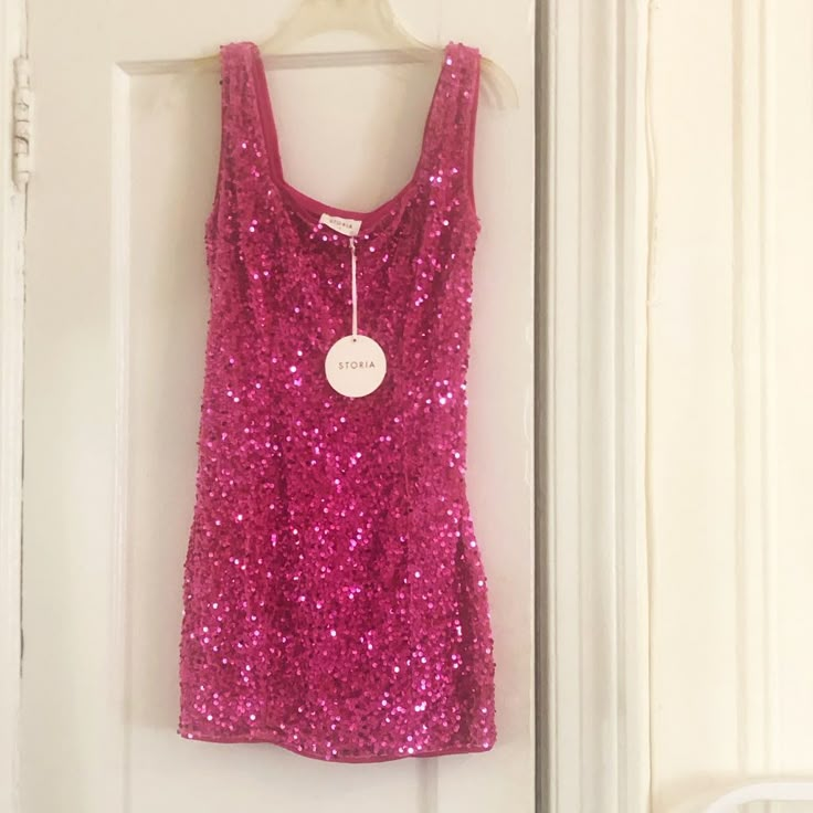 Beautiful Stunning Sequin Dress Perfect For A Night Out. If Interested Post A Comment And I Can Provide Measurement Details. Pink Sparkly Dress Short, Pink Sparkly Mini Dress, Sparkly Pink Dress, New Years Fit, Pink Sparkle Dress, 21st Birthday Dress, Velvet Sequin Dress, Short Sparkly Dresses, Pink Sequin Party Dress