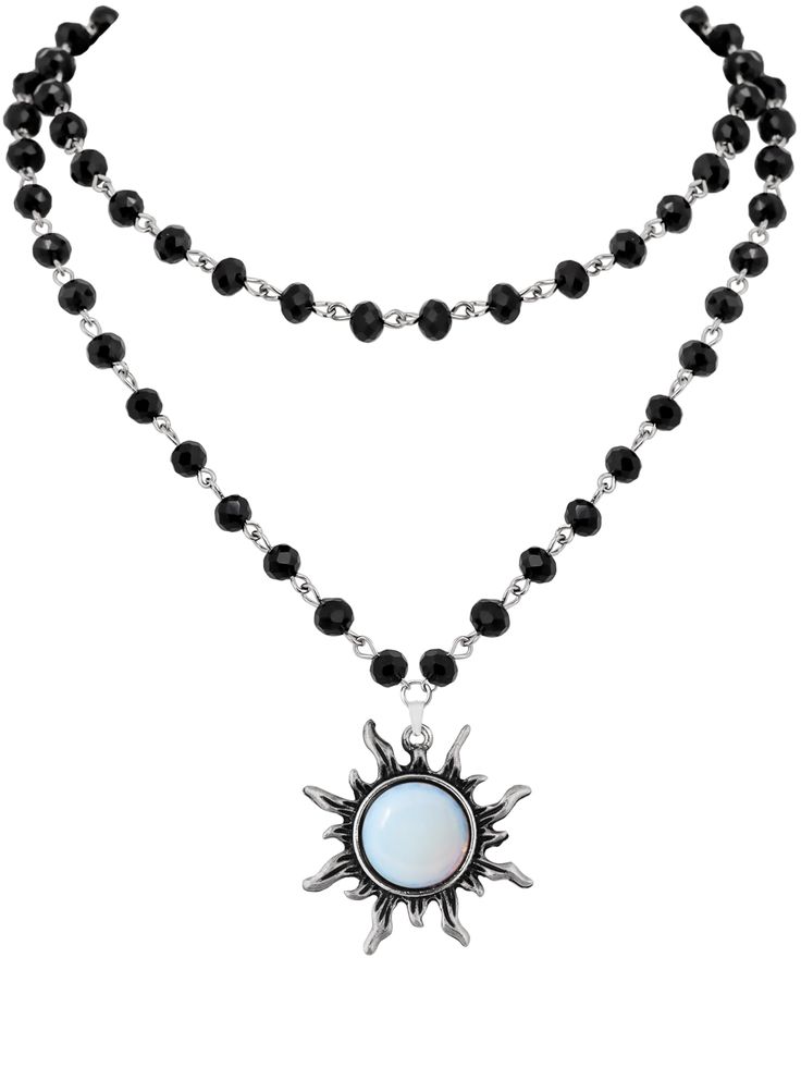 PRICES MAY VARY. GOTHIC BOHO BLACK SUN CHOKER NECKLACE: The sun is a symbol of warmth, light, and life, representing energy, vitality, and creativity. It can also symbolize growth, strength, and power. With its elegant design and versatile style, this sun necklace is sure to be a cherished addition to any jewelry collection MATERIALS: Meticulously crafted from high-quality zinc alloy, stainless steel, glass crystal and natural crystal SIZE & LENGTH: The White Sun Pendant measures 1.3 inches in d Sun Choker, Choker Necklace Black, Birthday Party Halloween, Goth Choker, Necklace Sun, Christmas Jewelry Gift, Bead Choker Necklace, Gothic Boho, Goth Necklace