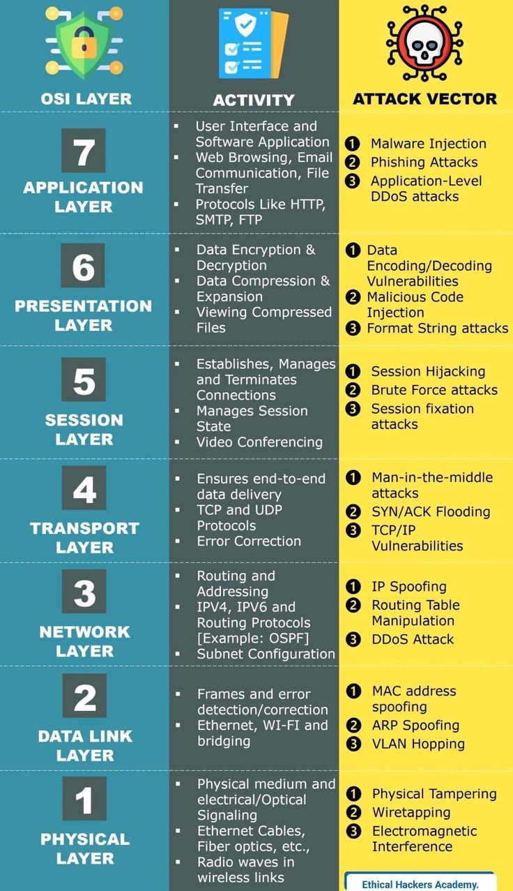 an info sheet showing the different types of web pages