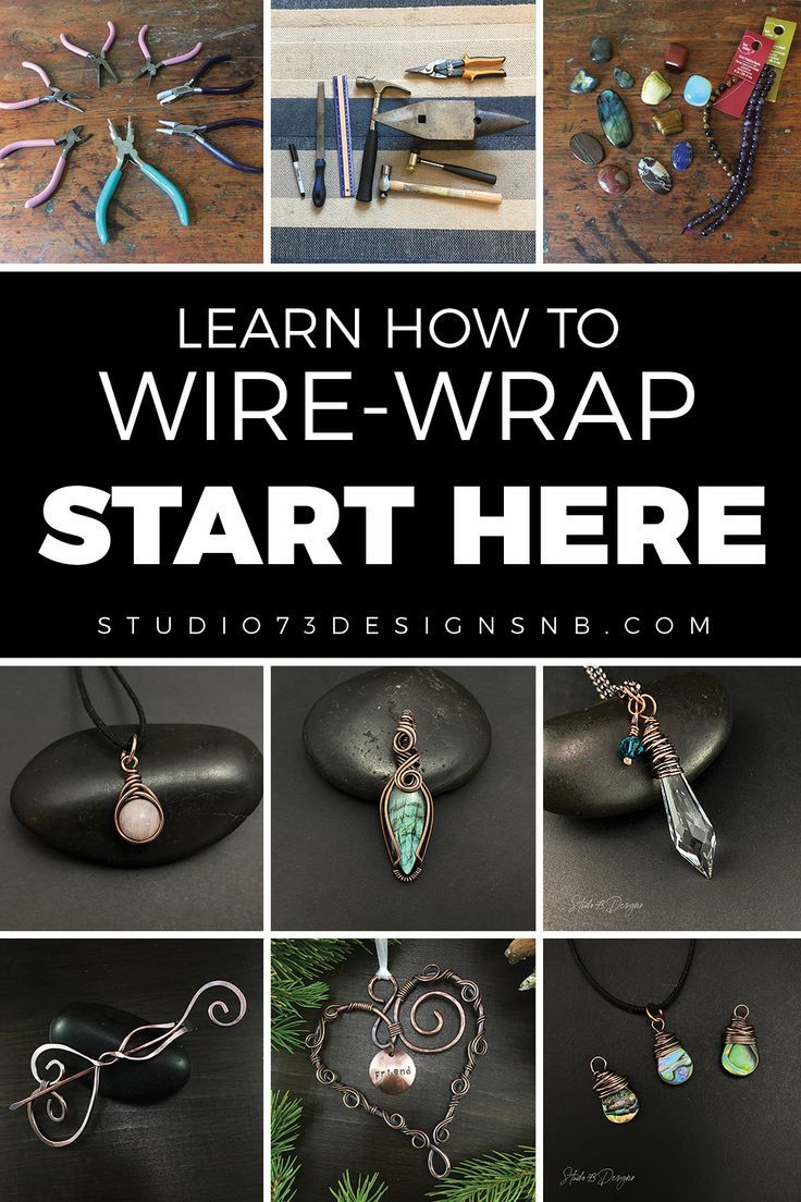 a collage of wire - wrapped jewelry with the words learn how to wire - wrap start here