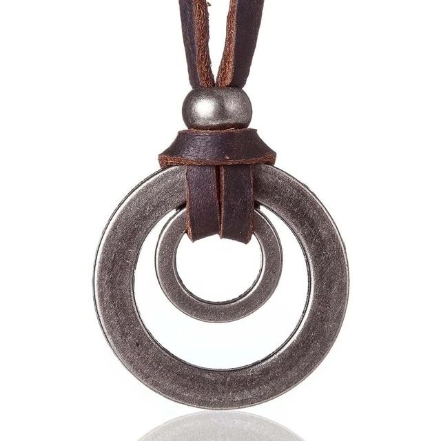 Oc Clothes, Necklaces Men, Punk Rock Jewelry, Mens Leather Necklace, Leather Necklaces, Leather Pendant, Iron Jewelry, Dremel Projects, Hardware Jewelry