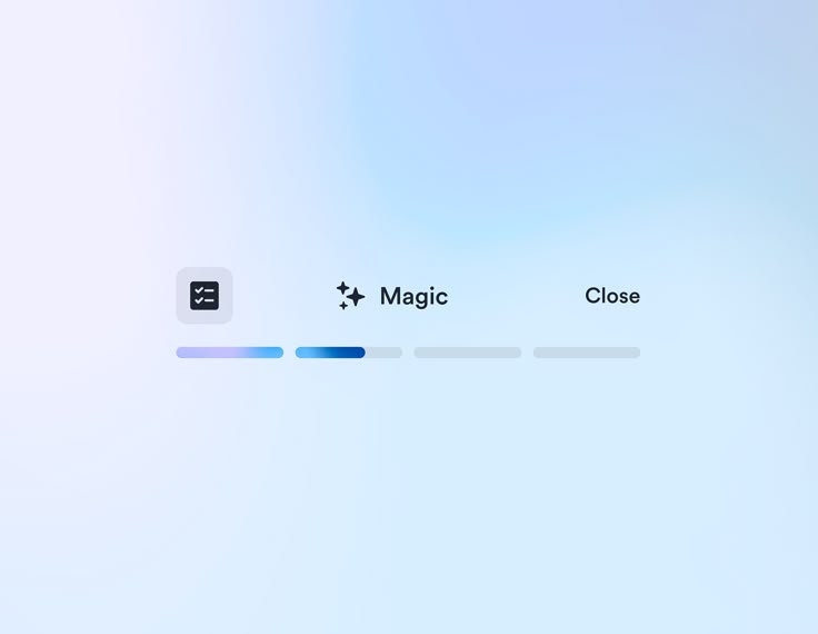 an image of a computer screen with the words magic and close