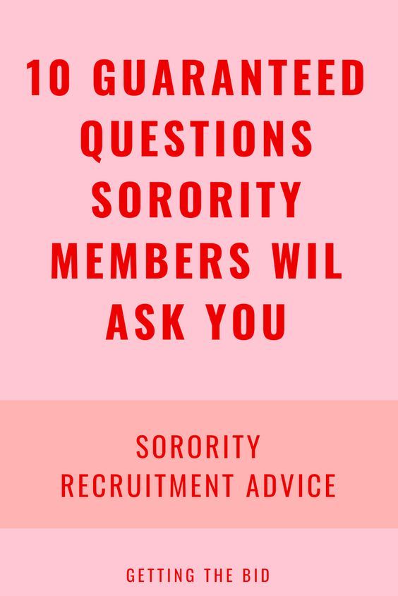 the cover of an article with text that reads 10 quainted questions sorority members will ask you