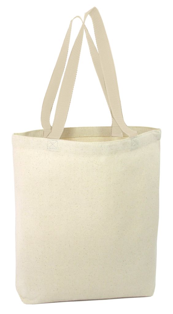 a white canvas bag on a white background