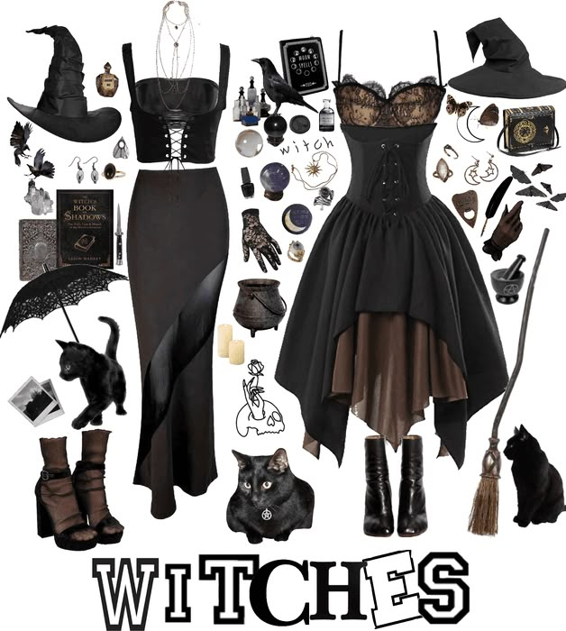 witches 🖤🧙🏻‍♀️🌙 Outfit | ShopLook Witch Aesthetic Outfit, Witch Outfits, Witchy Outfits, Hot Halloween Outfits, Witch Costumes, Witch Dress, Witch Halloween Costume, Witch Fashion, Halloween Costume Outfits