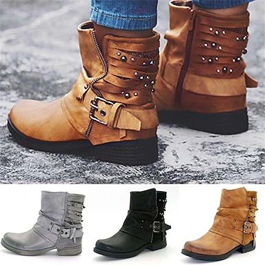 Women's Boots Button Boots Brogue Plus Size Outdoor Daily Solid Color Booties Ankle Boots Winter Kitten Heel Round Toe Elegant Vintage Fashion Faux Leather Lace-up Black Purple Brown 2024 - $45.99 Cheap Ankle Boots, Boots Boho, Button Boots, Fringe Ankle Boots, Womens Suede Boots, Boho Fringe, Winter Ankle Boots, Vintage Suede, Cowboy Boots Women