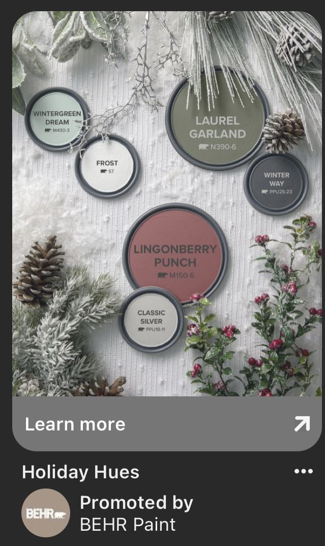 the holiday hues for behr paint