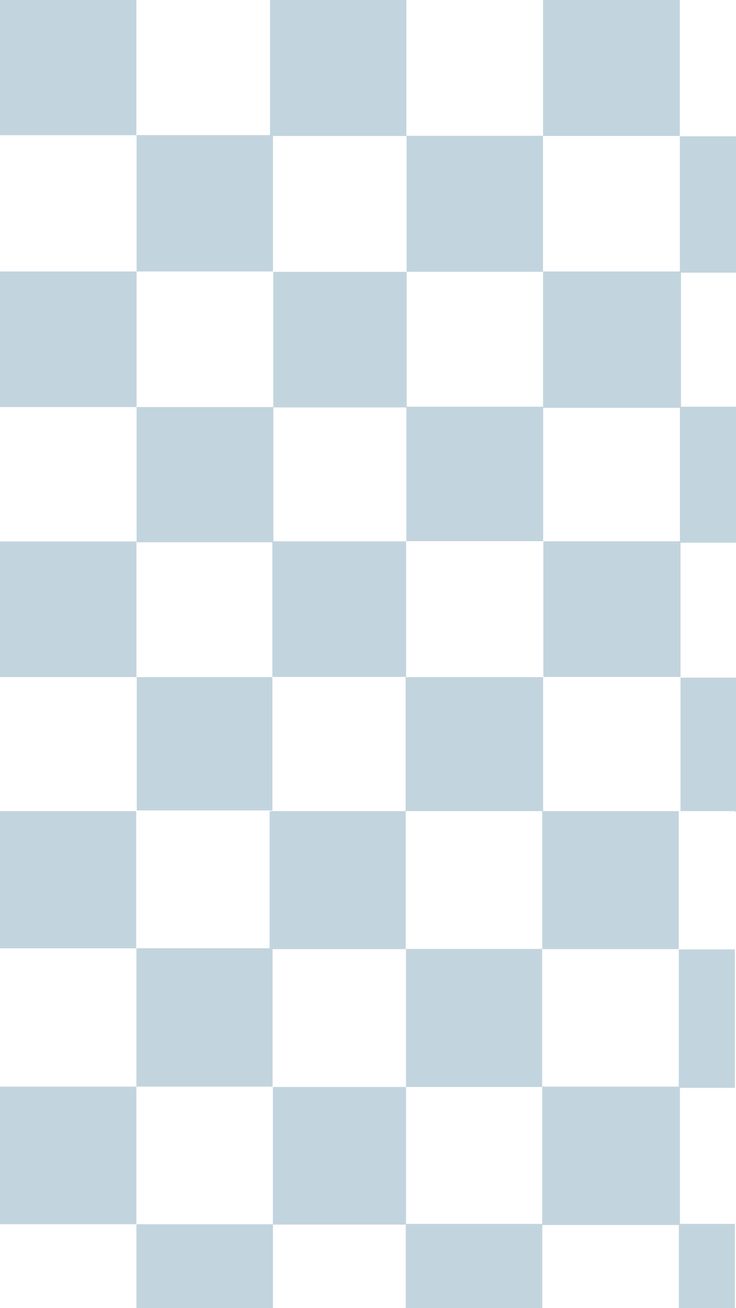 a blue and white checkerboard background