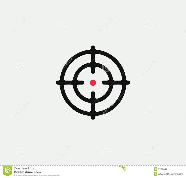 a black and red target symbol on a white background stock photo - image 34987