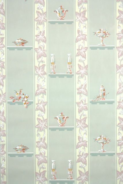 an image of a wallpaper pattern with birds and flowers on the background in pastel colors