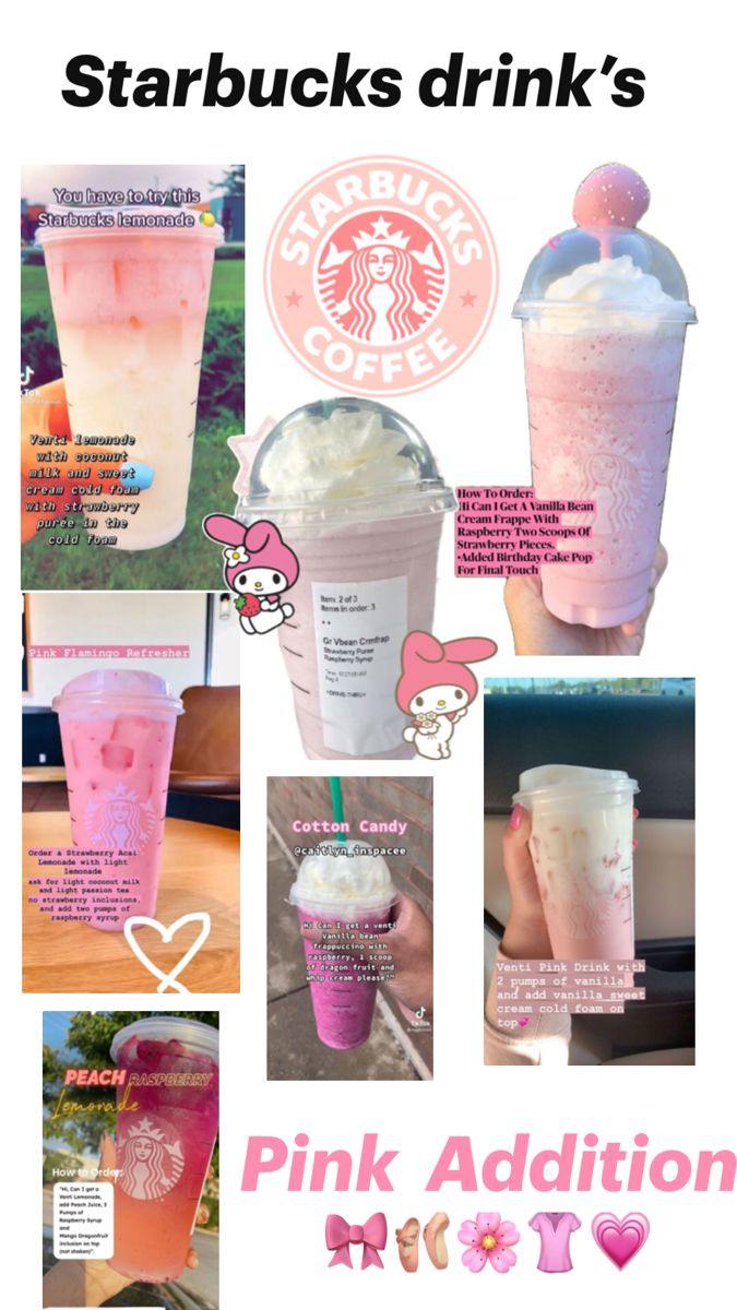 the pink drink has been made with starbucks's milkshakes