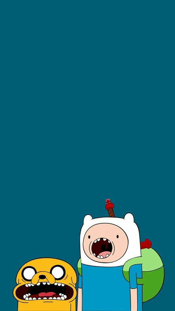 an image of adventure time with finn and finn from adventure time on the phone screen