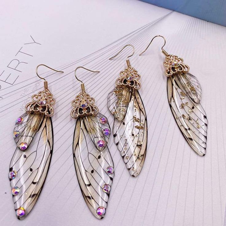 Butterfly Wings Earrings, Fairytale Gifts, Wings Earrings, Dragonfly Wings, Butterfly Wing Earrings, Aesthetic Accessories, Nature Inspired Jewelry, Fairy Wings, Wing Earrings