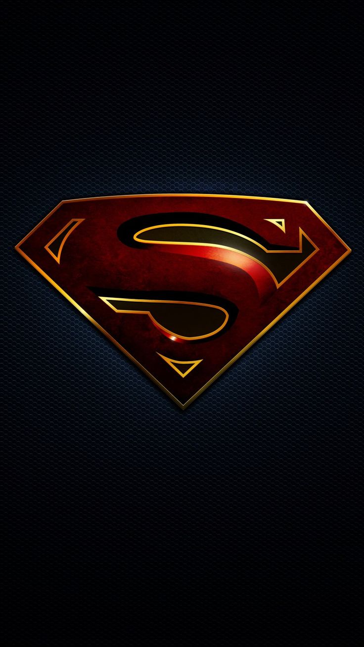 the superman logo on a dark background