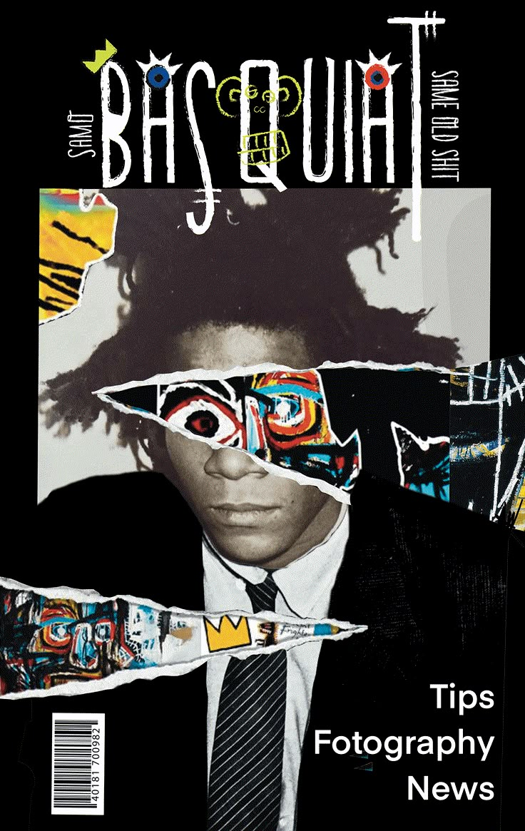 Basquiat Graphic Design, Illustrator Magazine Design, Photography And Design, Fashion Festival Poster, Rnb Graphic Design, Artistic Magazine Covers, Indie Magazine Design, Rebellious Graphic Design, Cover Magazine Design Ideas