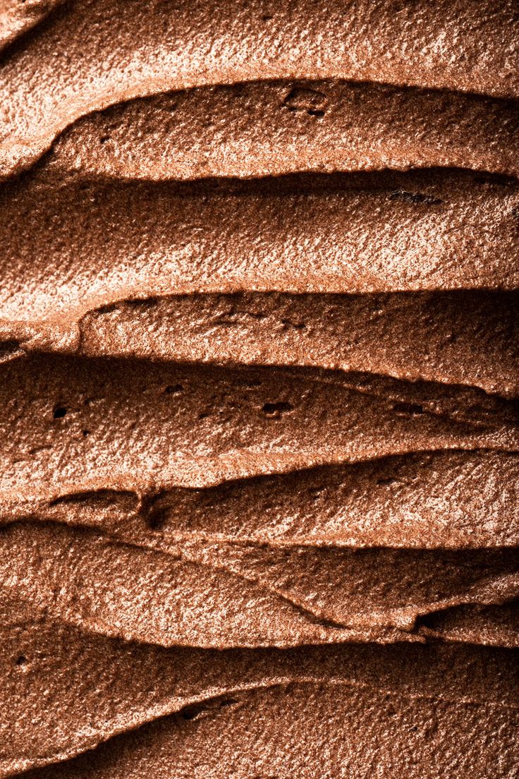 the texture of chocolate frosting on top of each other