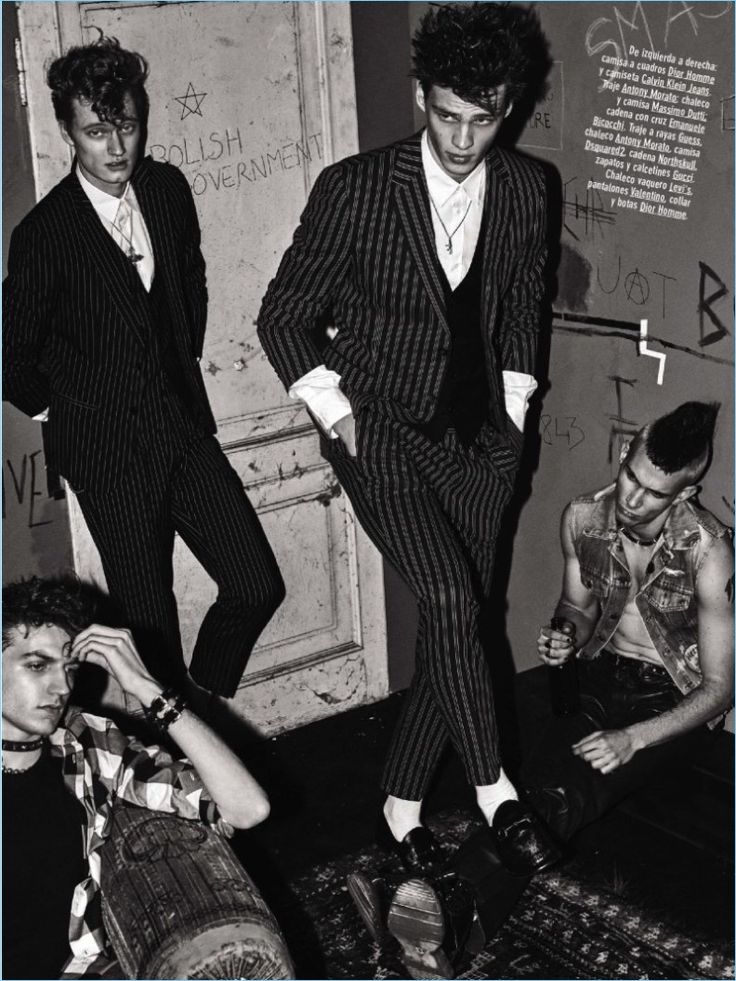 GQ-Espana-2017-Editorial-Punks-Not-Dead-005 80s Goth Fashion, Goth Mens Fashion, Punk Outfits Men, Prom Outfits Men, Textile Moodboard, Goth Outfits Men, Goth Fashion Men, Punk Fashion Men, Punk Prom