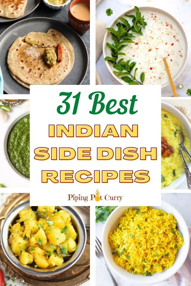 You don't have to eat Indian side dishes in a restaurant to enjoy them. There are numerous Indian side dishes that you can prepare at home, and this selection of Indian side dish recipes is ideal for anyone who is a fan of Indian cuisine! Indian Vegetable Side Dish, Curry Side Dishes, East Indian Food, Indian Salads, Indian Dinner Recipes, Turmeric Yellow, Indian Side Dishes, European Dishes, Indian Dinner