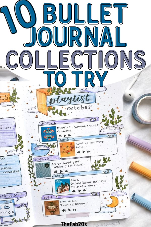 Check out these incrdible and creative bullet journal colelctionscllections to stay organized! Bujo #Bujo #BulletJournal #BulletJournalCollections Bujo Collections Layout, Bujo Beginning Pages, Bujo Collections Ideas, Unique Bujo Page Ideas, Bujo Inspiration Layout, Bujo Inspiration Aesthetic, Bullet Journal Collections Ideas, Bullet Journal Set Up Ideas, 1st Page Of Journal Ideas