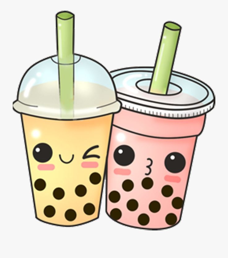 two cups with faces drawn on them and one has a straw in it, while the other