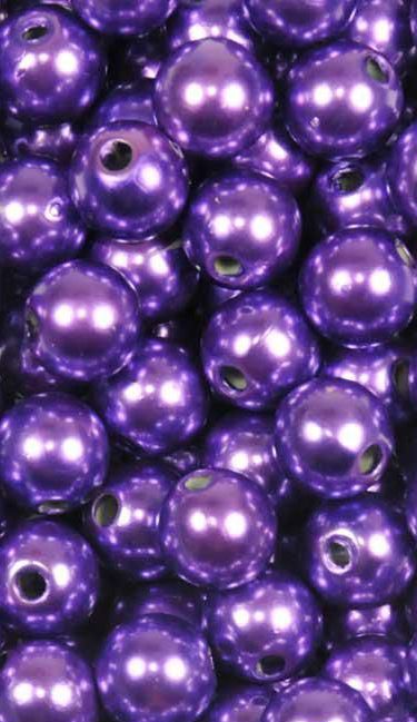 purple pearls are in a plastic container