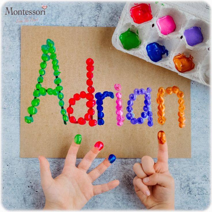 Name Activities Preschool, Finger Painting For Kids, Name Recognition, Name Crafts, Toddler Arts And Crafts, Painting Activities, Preschool Art Activities, Daycare Crafts, Art Activities For Kids