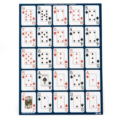 an image of playing cards with numbers on them