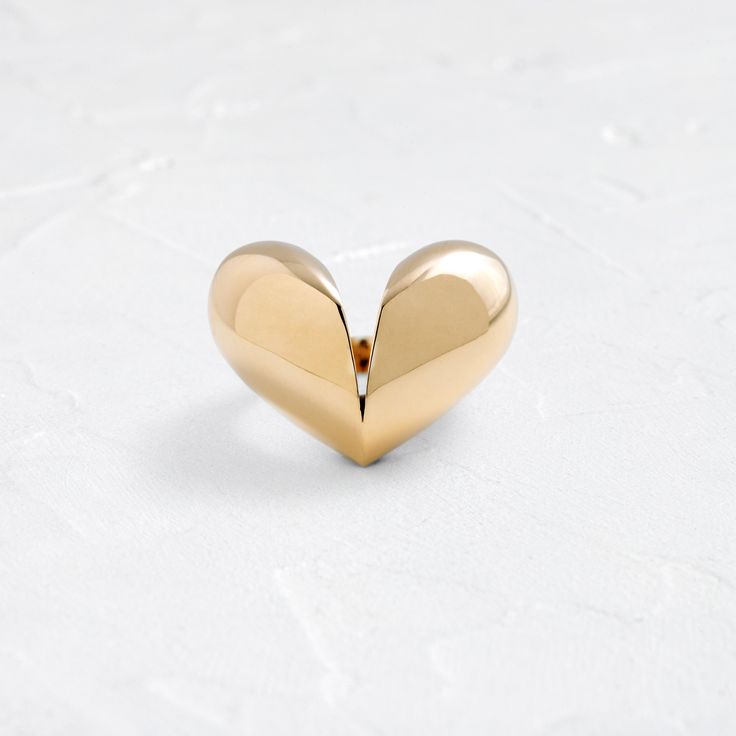 |14k Yellow Gold|7 Classic Gold Heart Ring With Heart Charm, Classic Gold Heart Ring With Charm, 14k Gold Heart Ring For Formal Occasions, 14k Gold Heart Cut Ring For Formal Occasions, Formal 14k Gold Heart Ring Stamped 14k, Classic Yellow Gold Ring With Heart Charm, Luxury 14k Gold Heart Ring For Formal Occasions, Modern Yellow Gold Jewelry For Valentine's Day, Formal 14k Gold Heart Cut Ring