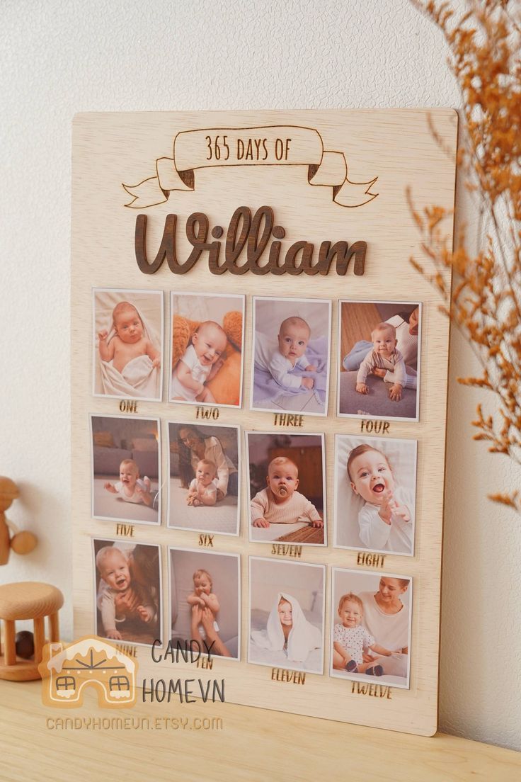 Baby Wood Photo Board: Nursery Milestone and First Birthday Gift Birthday Gifts For 1 Year Baby Boy, 1st Birthday Gift Ideas Boy, Gift Ideas For 1 Year Baby Boy, Gift For 1 Year Baby Boy, First Birthday Boy Gift Ideas, 1st Birthday Boy Gift Ideas, 1 Year Baby Boy Birthday Decoration, First Birthday Boy Decorations Ideas, 1st Birthday Gifts For Boys