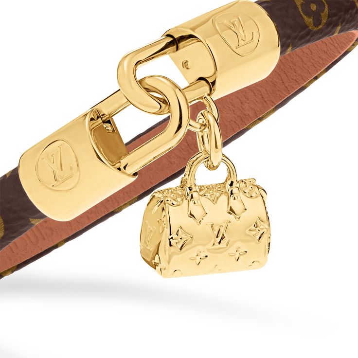 LOUIS VUITTON® - Speedy Charm Bracelet - Monogram Luxury Gucci Bracelet, Luxury Adjustable Bracelet, Engraved Jewelry For Him, Louis Vuitton Kids Stuff, Keep It Twice Monogram Bracelet Louis Vuitton, Luxury Gifts Woman, Bracelet A Graver Femme, Jewelry Gift Luxury, Lv Bracelet Women