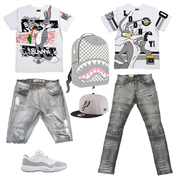 Sprayground Backpack Outfit, Best Drip Outfits Men, First Day Of School Outfit Men, Designer Drip Outfits Men, Male Drip Outfits, Drippy Outfits Men, Dopeskill Outfits, Mens Drippy Outfits, Grey Outfit Men