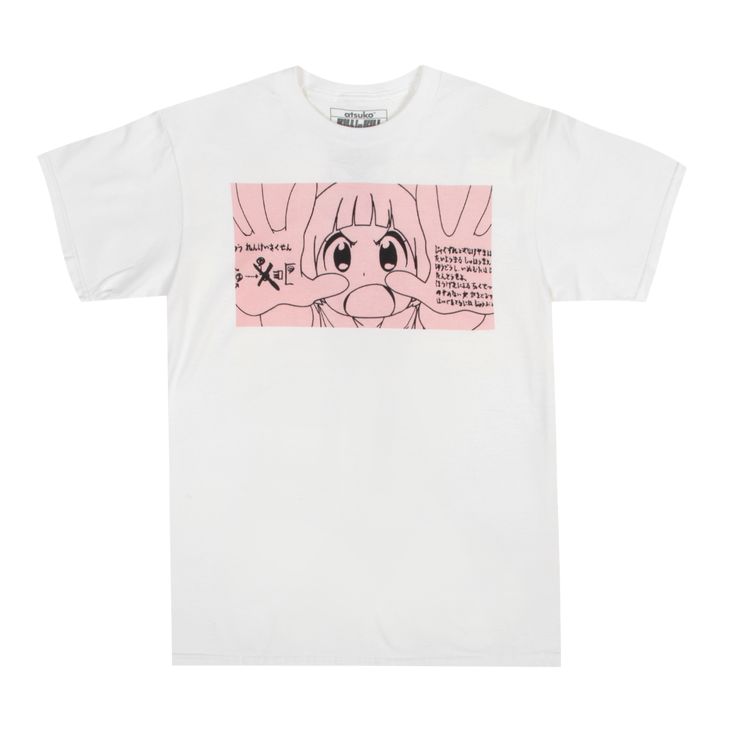 Short sleeve tee Ribbed crew neck Regular fit Shrink free 100% preshrunk combed ringspun cotton­­­ Officially licensed Atsuko Exclusive Kill La Kill Mako, Japanese Lifestyle, Grunt Style, Me Board, Kill La Kill, Printed Art, Short Sleeve Tops, Style Streetwear, White Tee