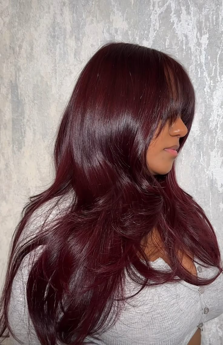 Red Types Of Hair Color, Choc Cherry Hair Color, Kevin Murphy Red Hair Color, Blue Red Hair Color, Violet Auburn Hair, Win Red Hair, Cardi B Red Hair, Reddish Purple Hair Color, Raven Purple Hair