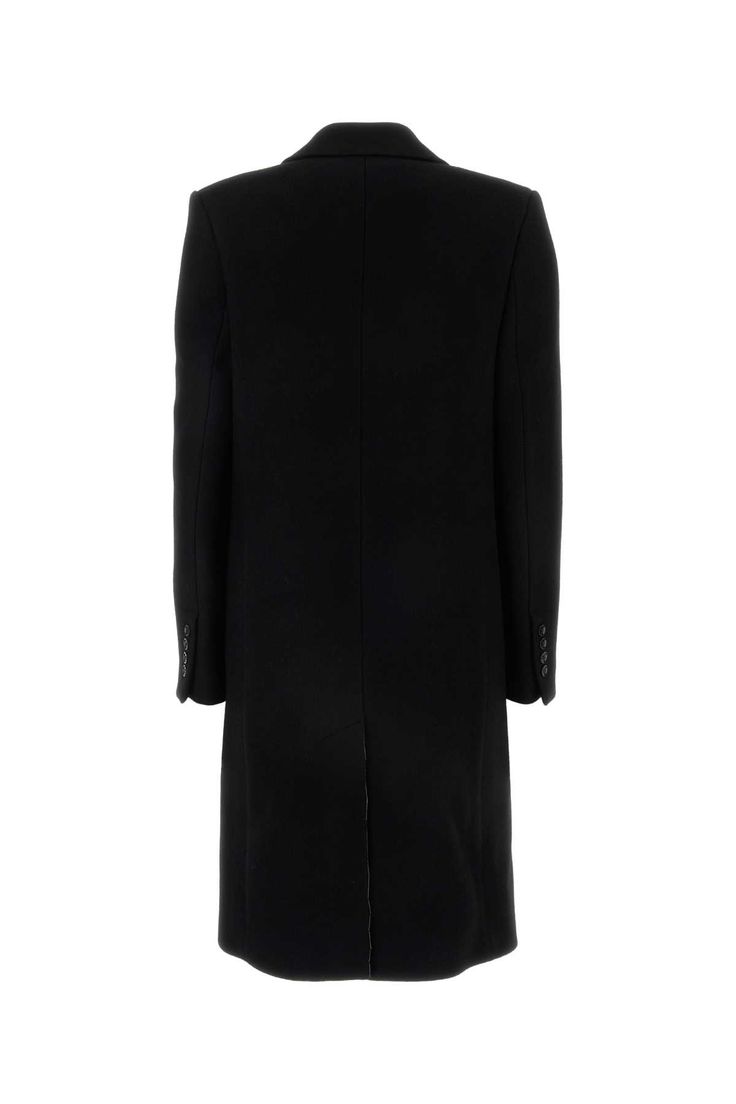 Black Wool Coat from Ami Alexandre Mattiussi Ami Alexandre Mattiussi, Alexandre Mattiussi, Black Wool Coat, Dress Attire, Zimmermann Dress, Zegna Shoes, Ami Paris, Pleats Please Issey Miyake, Sneaker Wedge