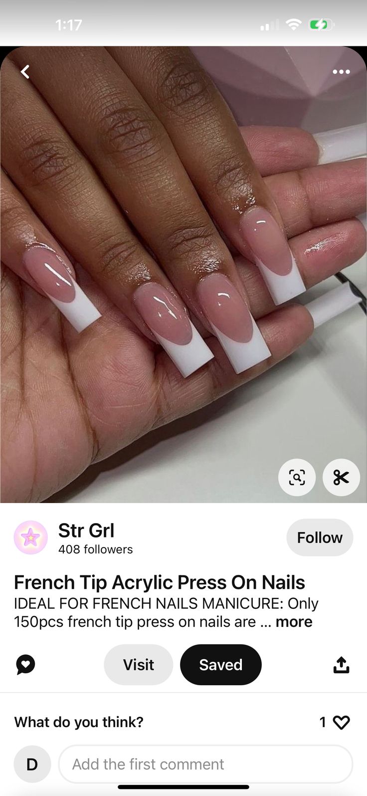 Long Frenchies Acrylic Nails, Simple French Tip Nails Long, High French Tip Nails, French Tip Black Women, Long French Tip Nails Square, Thick French Nails, Long Square Nails French Tip, Straight French Tip Nails, Chunky French Tip Nails