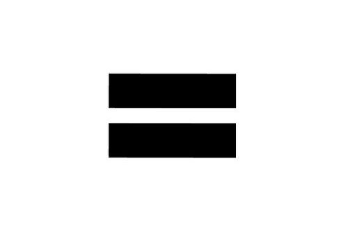 the letter e is made up of two rectangles in black and white colors