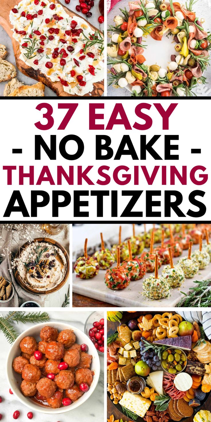 unique thanksgiving dinner ideas appetizers Recipes No Oven, No Bake Thanksgiving, Thanksgiving Snacks Appetizers, Thanksgiving Appetizers Finger Foods, Thanksgiving Starters, Friendsgiving Appetizers, Thanksgiving Appetizers Healthy, Thanksgiving Apps, Apps Ideas