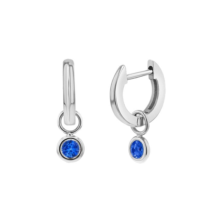 This dome shaped huggie hoop with a stunning birthstone drop charm will be the most versatile earring you own! The sister style to our Slim Dome Huggie these hoops have a removable drop charm and can go from casual to evening chic in a flash. Layered into your favorite stack and super cute alone, these hoops will add that effortless glam to your look. You will not want to take these off!

Hoop Size: 10mm Diameter - 1.8mm(W)
Approx. 0.0cts - 2.5mm Sapphire (0.cts for Pair)
High Quality 
Sapphire Belly Button Rings, Birthstone, Solid Gold, Flash, Sapphire, Super Cute, Drop Earrings, Gemstones, High Quality