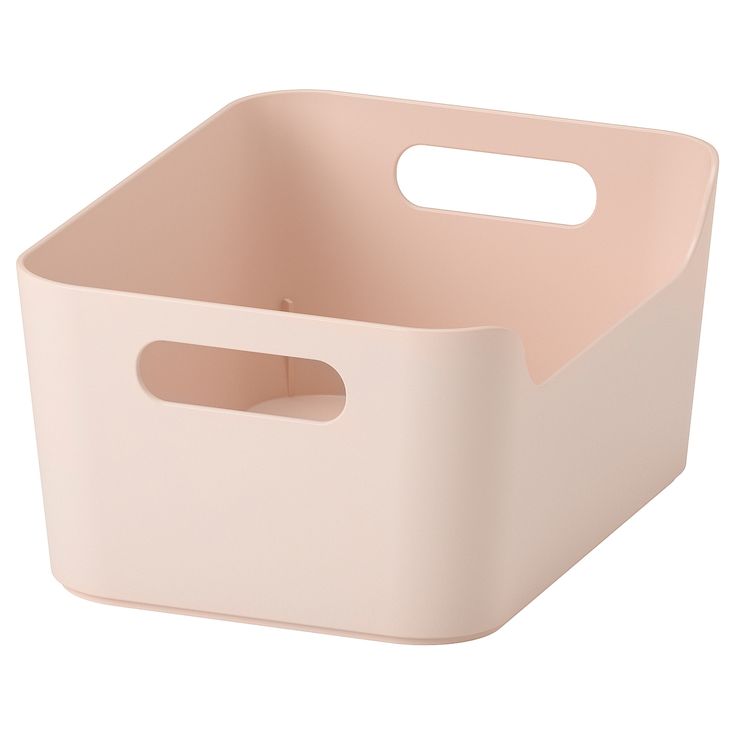 a white plastic storage box with handles