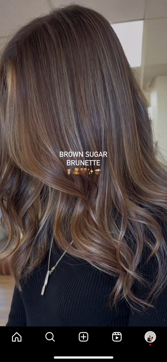 Flat Brown Hair Color, Caramel Hilites On Dark Hair, Balayage Dark Brown Hair Straight, Fall Hair Brunette 2024, Brown Hair With Tiny Blonde Highlights, Full Blonding On Dark Hair, Medium Brown Hair With Highlights Mid Length Caramel Balayage, Baby Lights Brunettes, Cool Brown Balayage Hair